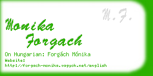 monika forgach business card